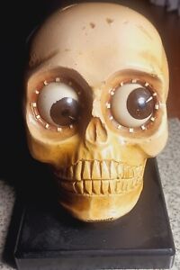 Antique 1950's Era J OSWALD Rotating Eyes Skull Clock German VERY RARE!!!