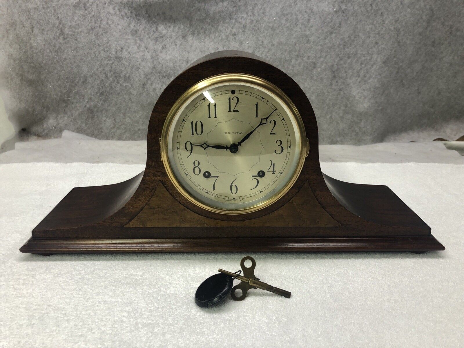 BEAUTIFUL SETH THOMAS MANTEL MANTLE CLOCK CYMBAL 11 BIM BAM QUARTER HOUR CA 1941