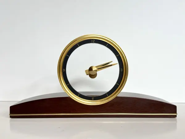 Scarce JEFFERSON GOLDEN VIEW MYSTERY CLOCK Mid Century Modern MCM 1956 RUNNING!!