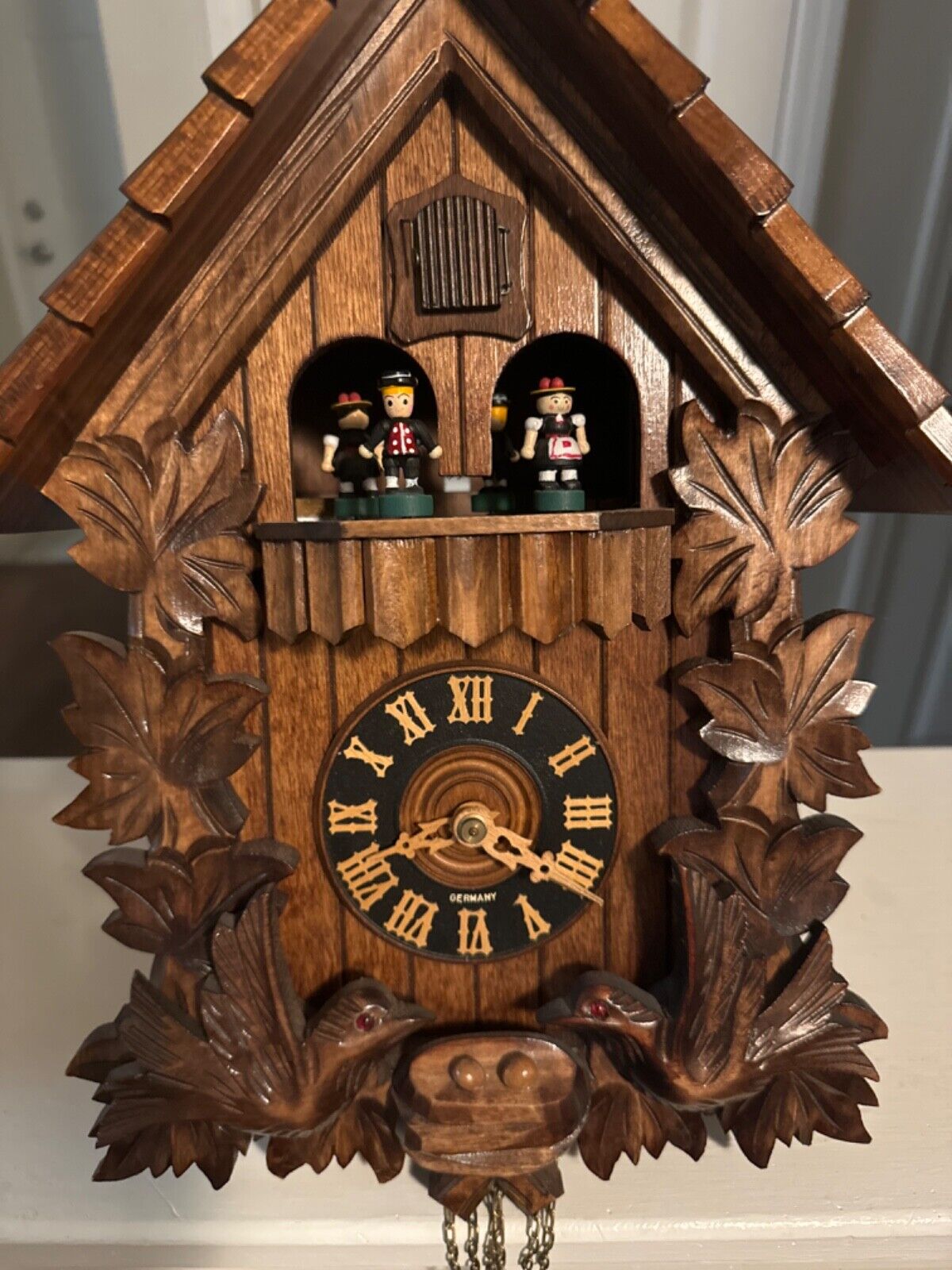 VTG Romance Der Frohliche Wanderer Edelweiss Cuckoo Clock Germany Swiss 2708