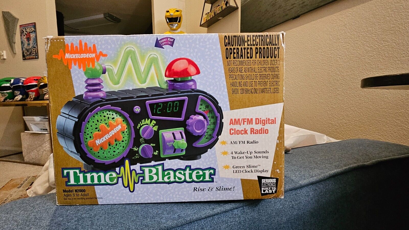 Nickelodeon Time Blaster Rise & Slime Alarm Clock Radio AM/FM NEW 1996
