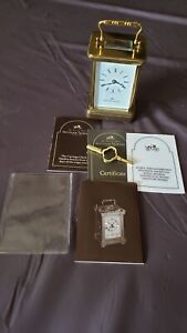 Matthew Norman #1754 Carriage Clock Swiss Crafted Heavy Brass W/ KEY & Papers