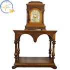 Antique England Triple Fusee 8 Bells 5 Gongs Mantel Clock with The Table