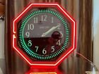 Travel Time Neon Clock by Neon Products (Circa 1943 Antique) (Working)