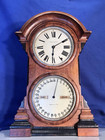 1875 Vintage Antique Double Dial Seth Thomas Calendar Strike Clock