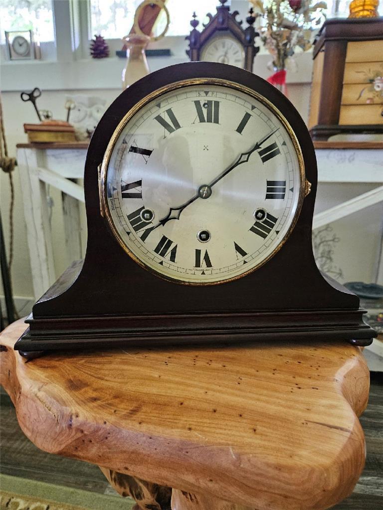 H.A.C. Hamburg American Westminster Chime 8 Day Mantle Clock