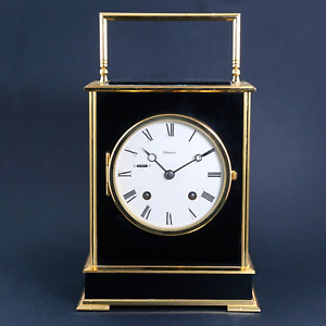 Rare Chelsea Clock Co Eagle Brass & Black Onyx Carriage Clock, 8 Days NO RES!