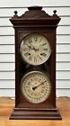 Antique Jerome & Co B.B. Lewis Double Dial Perpetual Calendar Clock