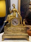 Rare Large Antique French Gilt Bronze Empire Clock - Bechot a Paris & Feuchère