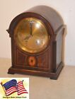RESTORED SETH THOMAS ANTIQUE LOCARNO 1928 TIME & HOUR STRIKE CLOCK IN MAHOGANY