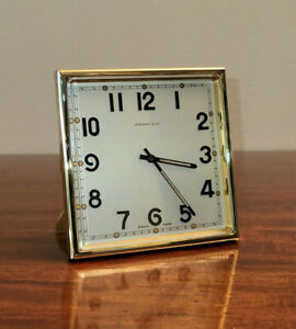 PRISTINE Early 1950s Tiffany & Co. 8-Day Swiss Desk Clock Concord 15-jewel mvt.