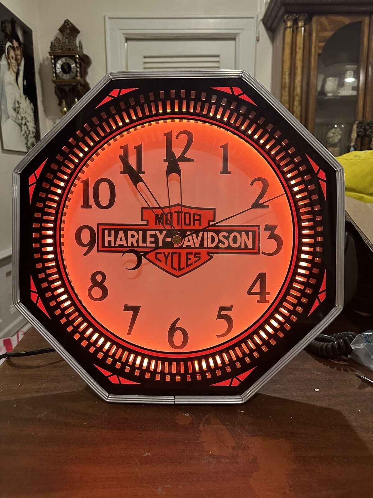 Harley Davidson King of The Highway Neon Spinner Octagon