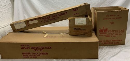Unbuilt Emperor Grandfather Clock Model 120K Kit Walnut Moon Dial Movement 101