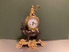 Imperial Italian Brevettato Bronze Metal Elephant Clock.