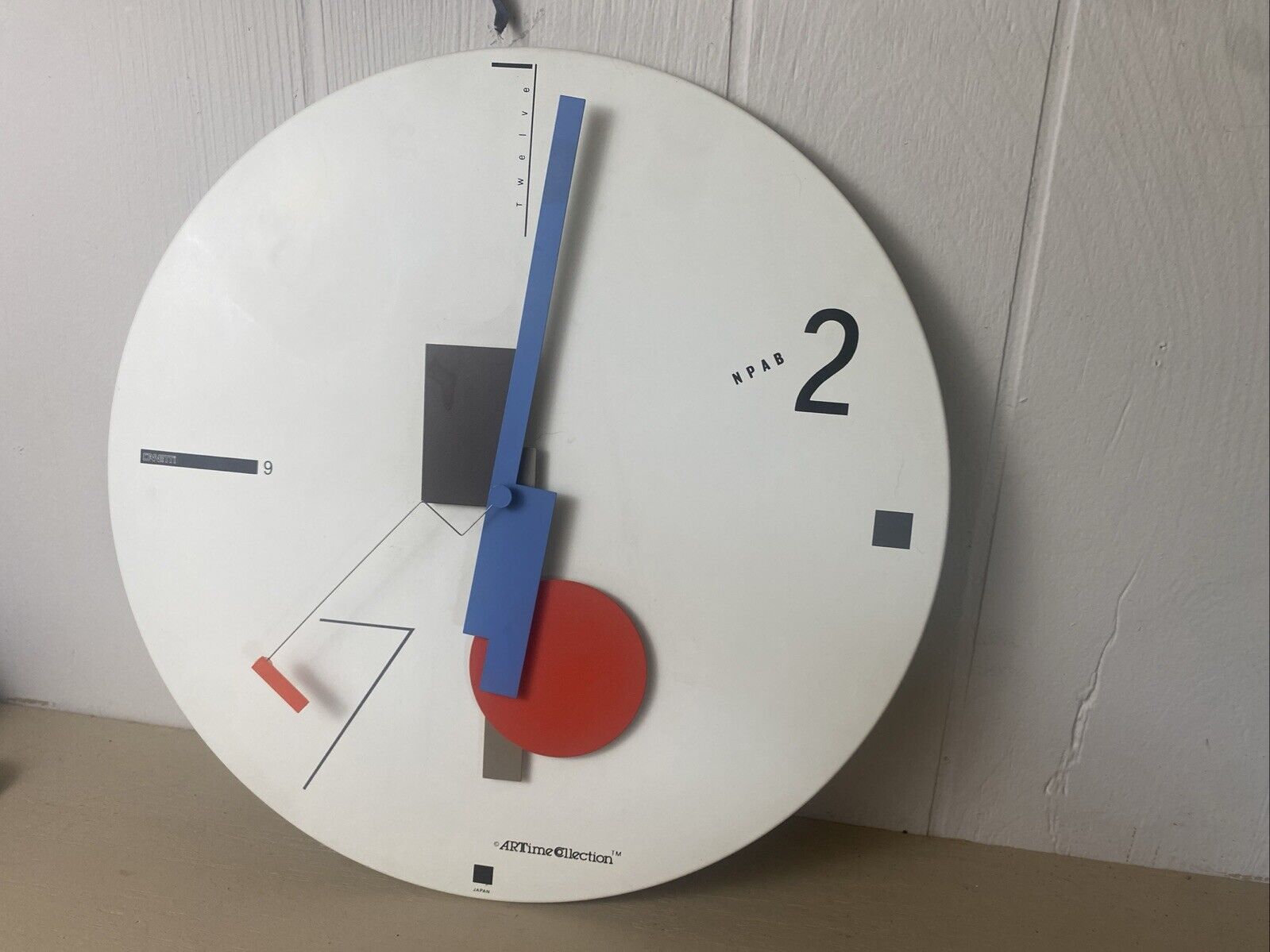 Vintage Nicolai Canetti Post Modern Memphis 80's Pop Art Wall Clock