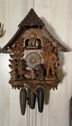 Vintage Rare Bear/Hunter 8 Day Musical /Dancers Cuckoo Clock   Germany