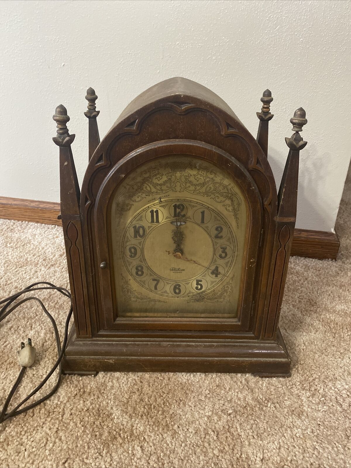 vintage telechron revere gothic clock works Type B3 2334 Rare