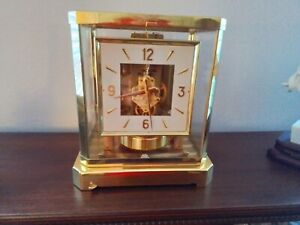 Vintage Jaeger Le Coultre Atmos Rare Square Face Perpetual Movement Mantle Clock
