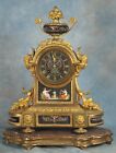 Antique French Gilded, Limoges or Sevres Porcelain Plaques, Dial Clock