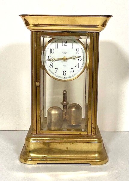 Antique G.S. Tiffany 1904 Electric Crystal Regulator Clock ~Beveled Glass, Rare