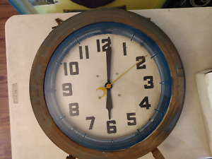 Vintage 40's-50's Neon Industrial Wall Clock Parts/Repair NonProfit EDU Org