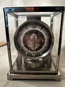 Jaeger LeCoultre Atmos Clock, Model 526-5,Queen Elizabeth, Rhodium