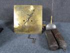 ANTIQUE W.CURTIS EXETER ENGLISH BRASS TALL CASE GRANDFATHER CLOCK FACE &MOVEMENT