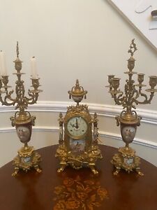 Mantel clock Lancini / vintage from the 70's / made in Italy /Hermle mecanism