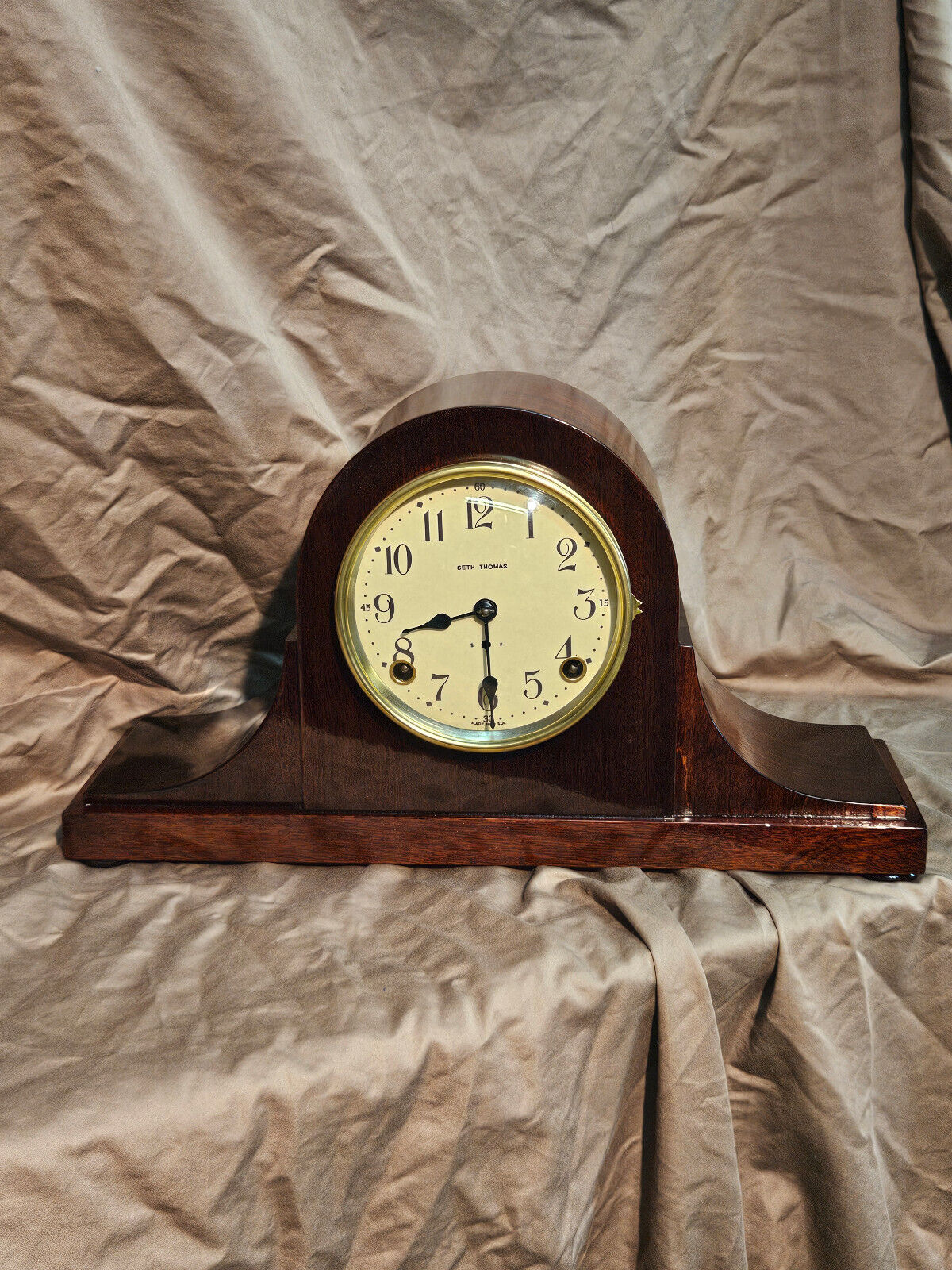 Seth Thomas Mahogany Antique Mantel Clock circa 1921 Original Movement Restored