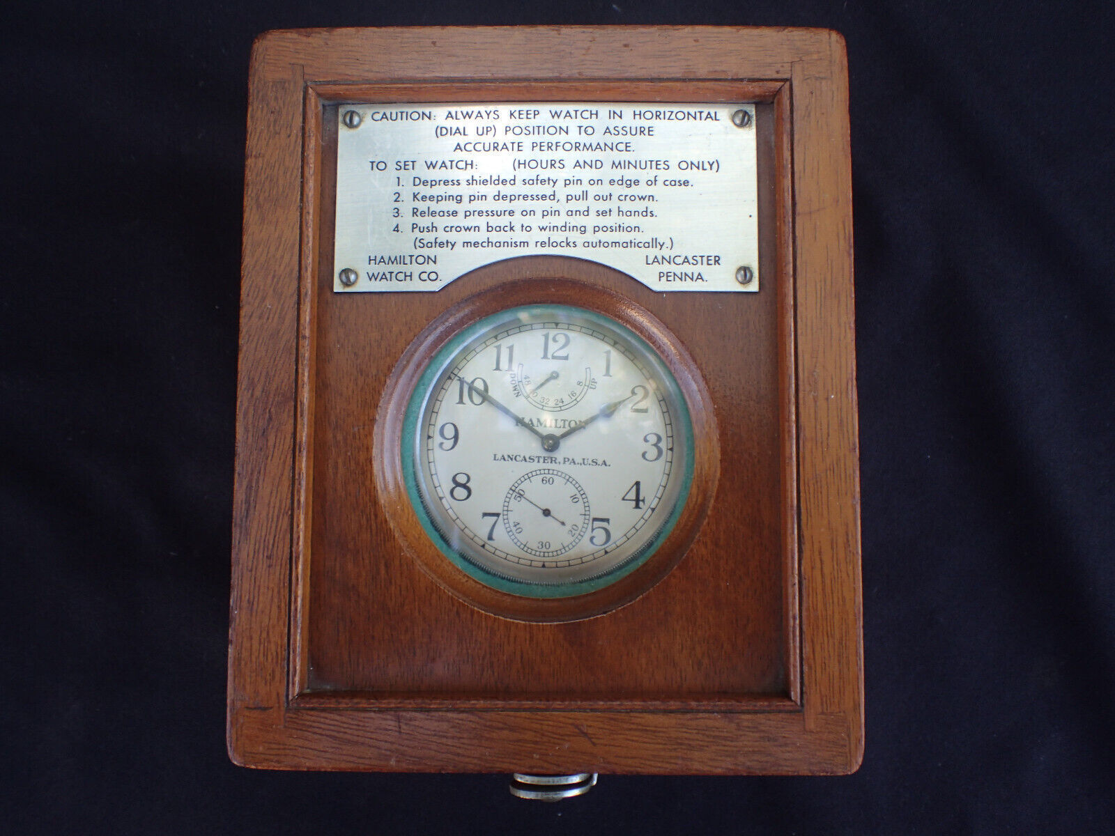 Vintage WWII Hamilton US Navy Marine Chronometer Model 22 With Case 21J