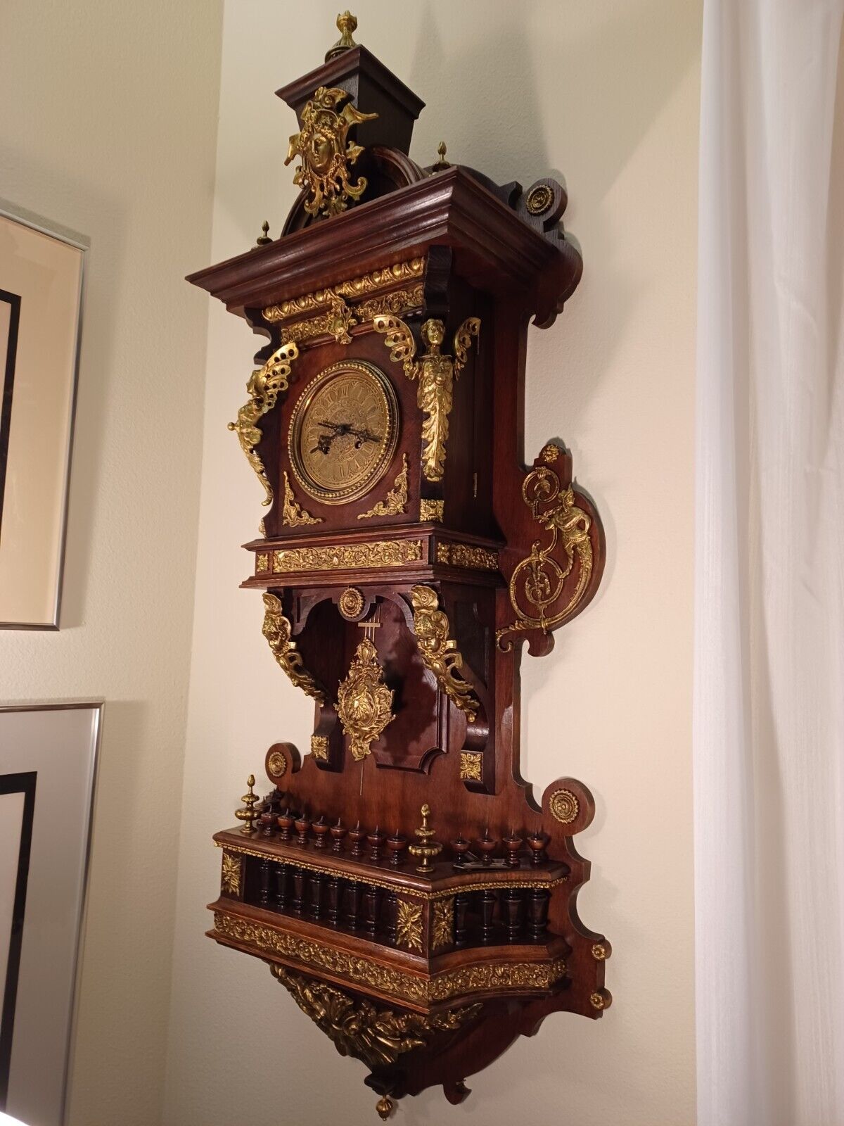 Antique KIENZLE Victorian Style Large Balcony Wall Clock: 1880 NEW PRICE