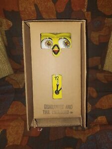 Vintage Yellow Kit Cat Klock Owl Clock - Working - Nice