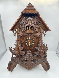 vintage Cuckoo Clocks original germany 8 day Black Forest giant 95 /53 cm