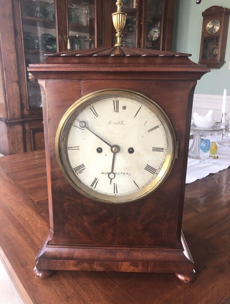 Antique Two Train Fusee Bracket Clock Smith Of Workington Mid 1800’s