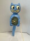 Restored SUPER Rare BLUE C2 bakelite vintage kit cat klock kat clock 40’s GLOW