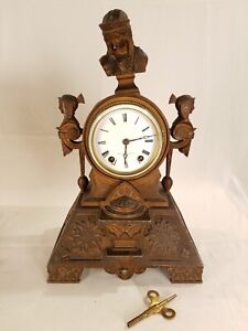 1874 Seth Thomas & Sons Antique Bronze 15-day Mantel Clock
