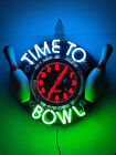 Glo-Dial  22" Time to Bowl, Neon Clock.   Steel & Glass 110 volt.  USA Made.