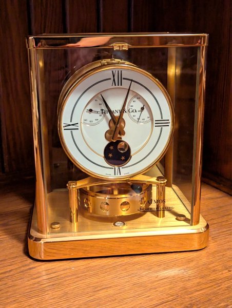Jaeger-LeCoultre Atmos Clock for Tiffany Moon Phase Hygrometer Thermometer 1990s