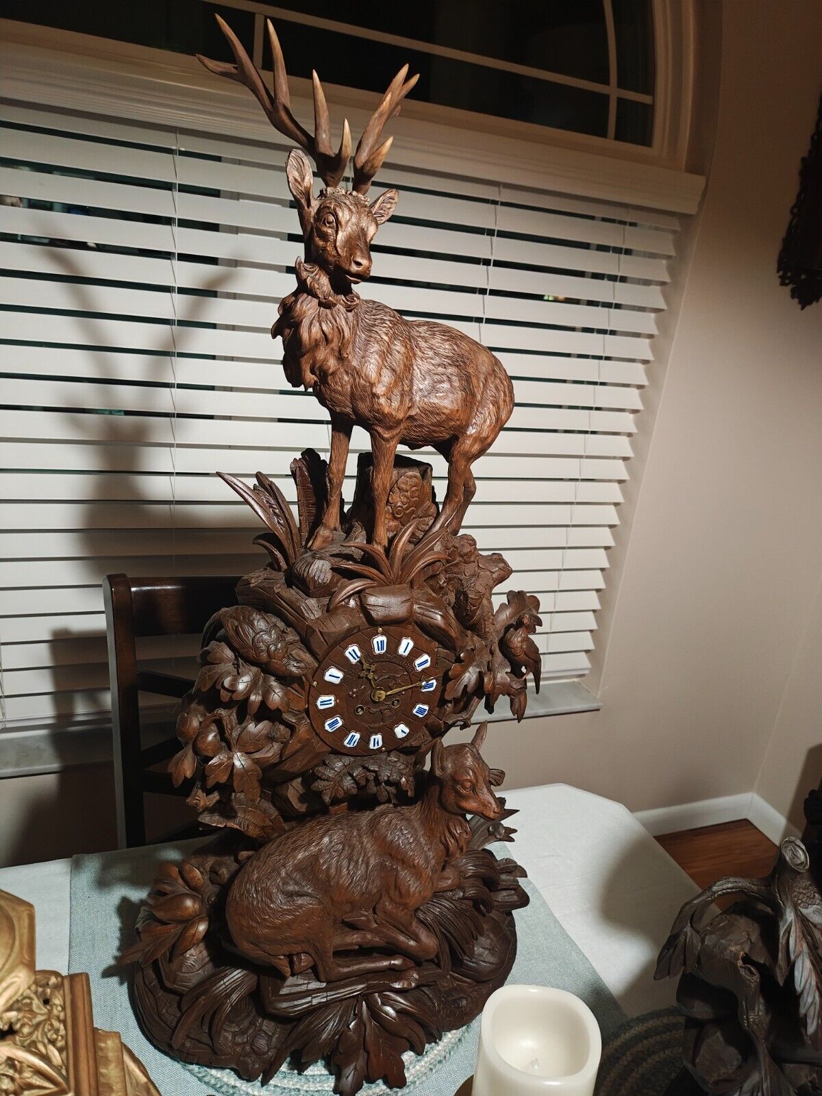 Antique Rare extra Large Majestical Black Forest Clock