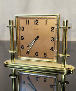 Spectacular Tiffany & Co. 1930s Deco Large Shelf Clock Swiss 8-day 15-jewel mvt.