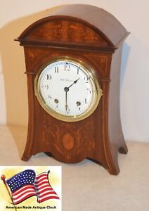 SETH THOMAS RESTORED & RARE TOURAINE-1910 FINE ANTIQUE CABINET CLOCK IN MAHOGANY