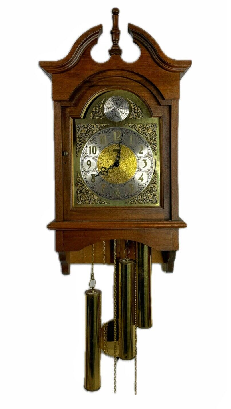 TEMPUS FUGIT GRANDFATHER CLOCK LARGE WAG ON THE WALL WESTMINSTER CHIME 3 WEIGHTS