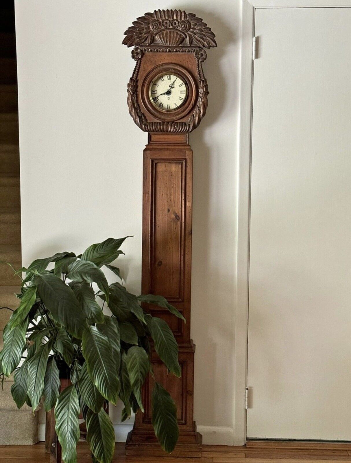 Rare Hand-Carved Chapman Longcase Grandfather Clock - Absolutely Stunning