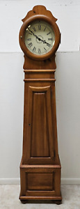Ethan Allen Scandinavian Pine Tall Case Floor Grandfathers Clock