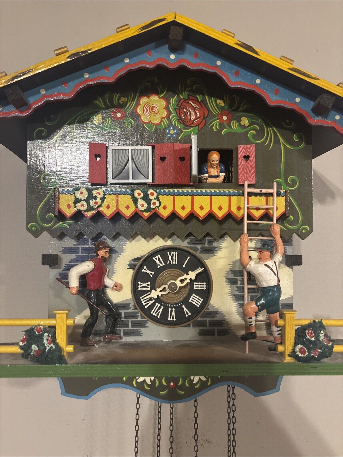 Rare  Farmer’s Daughter Handmade Cuckoo Clock