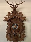 Huge Hunter Cuckoo Clock  . 20 Century . Carved Black Forest Cuckoo. See Video