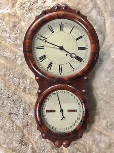 1862 ANTIQUE USA SETH THOMAS  Double Dial Calendar day month Clock