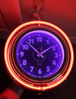 Vintage Lumichron 12D Neon Wall Clock 1993