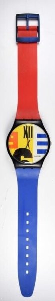 HUGE Swatch Watch NINE TO SIX MAXI 1987 MGB117 Wall Clock 83" Tall WORKS GREAT!!