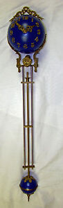 24"H Cobalt Blue 4" Ball 8 Day Swinger Movement Arm for Ansonia Swinging Clock